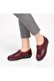 004 Women's Burgundy Orthopedic Genuine Leather Shoes - 3