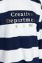 Lacivert Oversize Baskılı Örme Çizgili Tunik TCTSS23UK00041 - 4