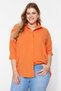 Orange Boyfriend Woven Shirt Tbbss22Go0319 - 8
