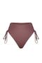 Brown Gathered High Waist Hipster Bikini Bottoms Tbess22Ba0044 - 6