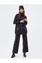 Sewn Detailed Turtleneck Knitwear Tunic Black - 3