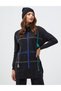 Sewn Detailed Turtleneck Knitwear Tunic Black - 4