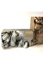 Home Decor Decorative Double Bronze-silver Concrete Antique Face Sculpture Trinket Accessory Set - 6