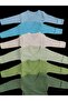 Long Sleeve Self Gloves, Double Breasted Badi with Snaps (Pack of 6) Blue-turquoise-cream-watergreen-teal-mold - 3