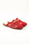 Women's Daily Comfortable Closed Front Straw Dowry Slippers Red - 4