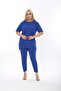 Women's Short Sleeve, Elastic Waist, Slit, Comfortable, Double Camisole Suit - 7