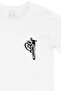 White T-Shirt with One Wheel Biker Pocket Logo Design - 2