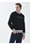 Crew Neck Navy Blue Men's Sweatshirt Beret