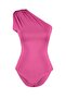 Fuchsia Asymmetrical Collar Flexible Knitted Body with Snaps from the Bottom TWOSS22BD00014 - 6