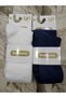 Newborn Baby Pantyhose Cream-navy blue Set of 2