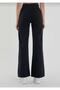 Women's Non-Fading Black High Waist Palazzo Jean Trousers - 3