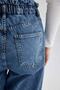 Paperbag Short Leg Jean Ankle Length 100% Cotton Trousers - 7