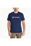 Csc M Basic Logo Brushed Men's Short Sleeve T-shirt Navy Blue Cs0287-466