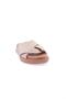 Women's Cross Strap Slippers Beige Genuine Leather 4137318 - 2