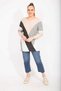 Women's Large Size Mink Comfortable Cut Soft Fabric Color Combination Tunic 65n35490 - 6