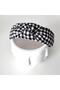 Women's Black and White Gingham Knot Hair Band Crown - 3