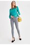 Montpellier Women's Gray High Waist Ankle Length Slim Leg Skinny Lycra Jeans - 4