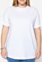 Beyaz Yakası Ribanalı Relaxed %100 Pamuk Örme T-shirt TBBSS23BF00019 - 3