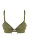 Haki Balkonet Fiyonk Detaylı Kaplı Basic Bikini Üstü TBESS20BU0237 - 8