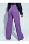 Purple High Waist Palazzo Boyfriend Wide Leg Trousers - 4