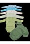 Long Sleeve Self Gloves, Double Breasted Badi with Snaps (Pack of 6) Blue-turquoise-cream-watergreen-teal-mold - 5