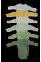 Long Sleeve Self Gloves, Double Breasted Badi with Snaps (Pack of 6) White-yellow-cream-watergreen-teal-mold - 2