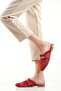 Women's Daily Comfortable Closed Front Straw Dowry Slippers Red - 6