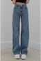 Rita Gold 90's Women's Mid Snow Loose Stretch Fabric Super High Waist 90's Denim Jeans Pants - 3