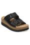 33235Z Recast Double Band Black Women's Slippers