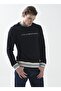 Crew Neck Navy Blue Men's Sweatshirt Beret - 3