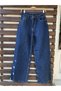Gold High Waist Wide Leg Jeans, Loose Cut Denim Jeans - 5
