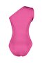 Fuchsia Asymmetrical Collar Flexible Knitted Body with Snaps from the Bottom TWOSS22BD00014 - 8