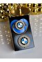 Imported Luxury Brand Bmw Logo Blue Baby Boy Girl Crystal Stone Pacifier Chain Strap Set - 2
