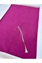 Luxury Velvet Woven Dowry Gift Fringed Prayer Rug with Pearl Prayer Beads Gift - 3