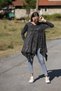 Authentic Bohemian 100% Cotton Balloon Cut Plus Size Asymmetrical Knitwear Mini Dress - 2