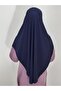 Prayer Cloth Khimar, Ready Large Scarf, Malaysian Model, Sandy Fabric for Hijap, Hajj Umrah Navy Blue - 5