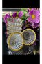 6 Pieces Gold Glass Bowl - Turkish Delight Bowl - Jam Bowl - Snack Bowl - Sugar Bowl - Sauce Bowl - Dragee Bowl - 3