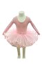 Pink Long Sleeve Back Cross & Tutu Skirt