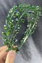 2026 Bridal Accessory Green Color Crystal Stone Handmade Maria Model Henna and Bridal Crown – Crown – Crown - 8