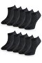 Cotton Short Socks Dark Gray 10pcs