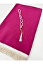 Luxury Velvet Woven Dowry Gift Fringed Prayer Rug with Pearl Prayer Beads Gift