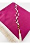 Luxury Velvet Woven Dowry Gift Fringed Prayer Rug with Pearl Prayer Beads Gift - 4