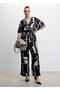 Patterned Satin Jumpsuit - 6