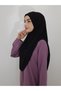 Prayer Cloth Ready Large Scarf Malaysia Model Khimar Single Piece Black Color for Hajj and Umrah - 5