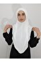 Prayer Cloth Khimar, Ready-made Large Scarf, Malaysia Model, Sandy Fabric Ecru for Hijap, Hac Umrah - 2