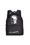 Unisex Black Ataturk Printed Backpack