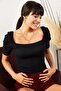 Women's Black Square Collar Camisole Blouse BLZ-19001383 - 3