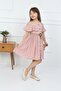 Girl's Pink Bag Buttoned Dress