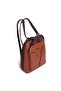 Miami Polo 1206 Juniper Leather Women's Backpack Shoulder Bag Tan-brown - 3
