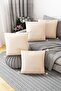 4-Piece Handmade Natural Buldan Cloth Authentic Organic Cotton Tasseled Throw Pillow Cover - 3